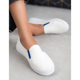 Kylie White Slip On Sneakers 2