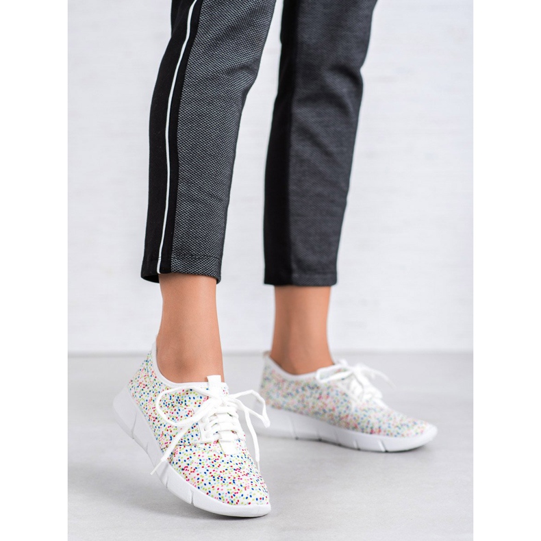 Bona Sport Shoes With Polka Dots white 1