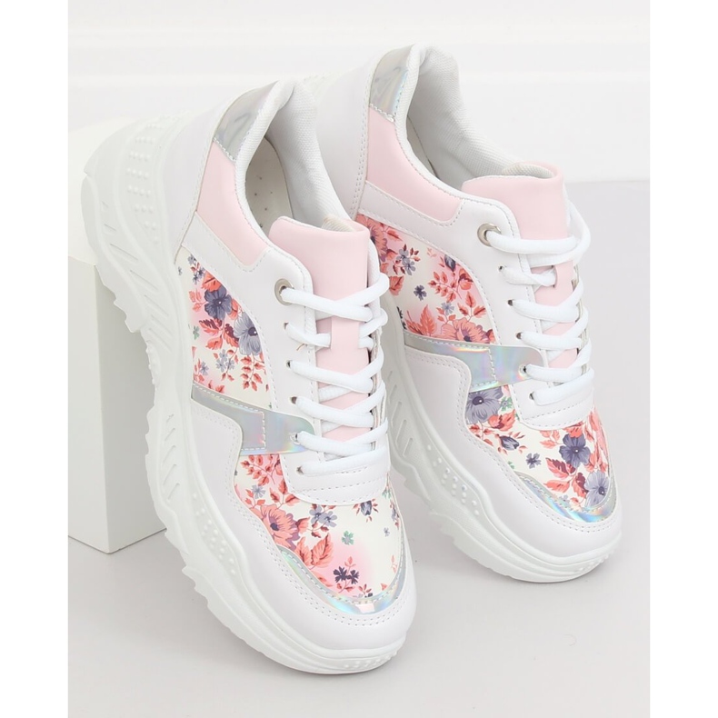 White flower sports shoes 3002 WHITE / FLOWER Red 1 White flower sports shoes 3002 WHITE / FLOWER Red 1