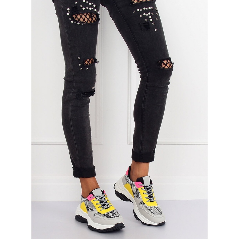 Gray BL169P Snakeskin sports shoes grey multicolored 2