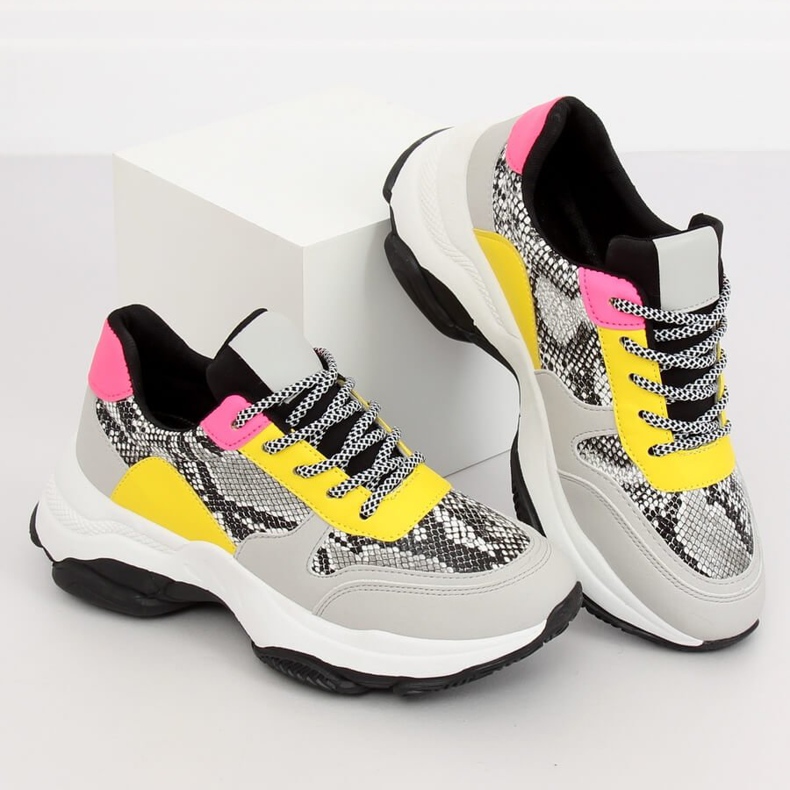 Gray BL169P Snakeskin sports shoes grey multicolored 1