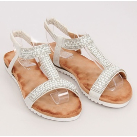 Silver women's sandals HT-67 Silver grey 1