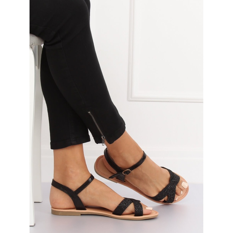 Black and women's sandals WL282 Black 1