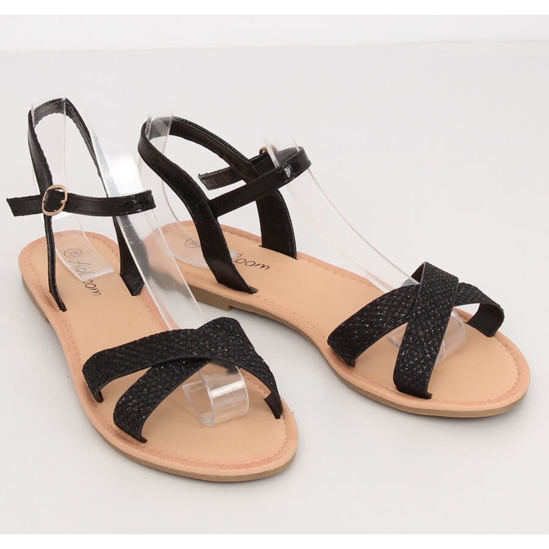 Black and women's sandals WL282 Black 2