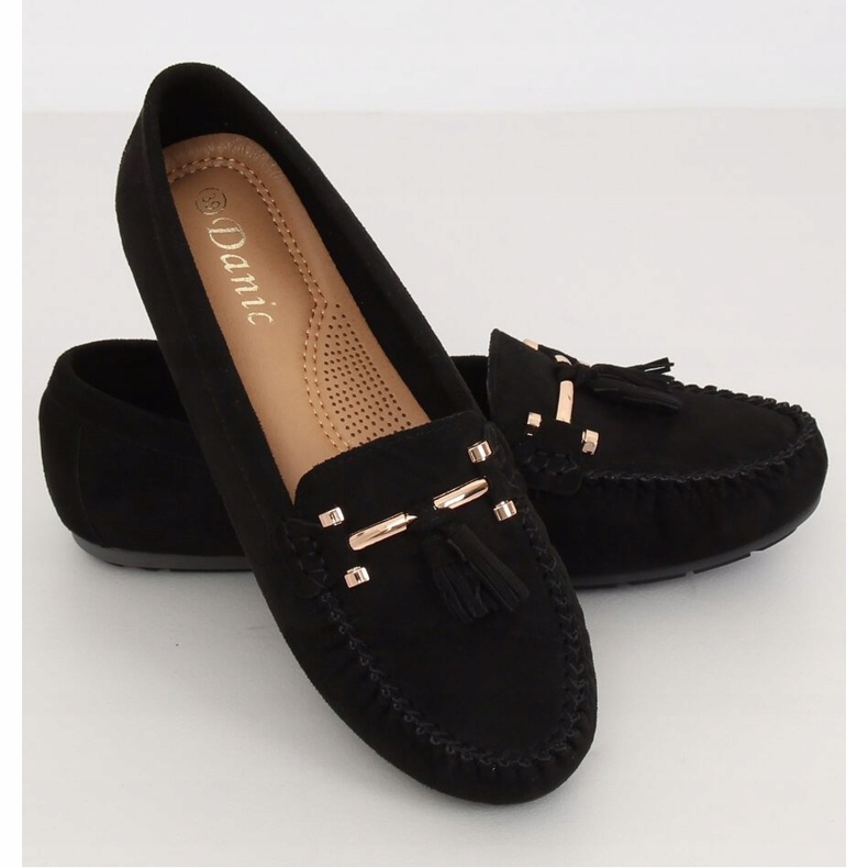 Black Women's black loafers L7183 Black 1