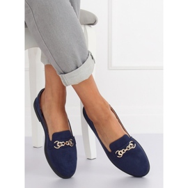 Women's loafers navy blue 1631-123 D. Blue 1