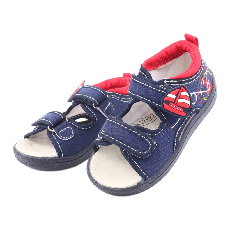 American Club navy blue children's sandals TEN36 red 3 American Club navy blue children's sandals TEN36 red 3