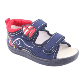 American Club navy blue children's sandals TEN36 red 1