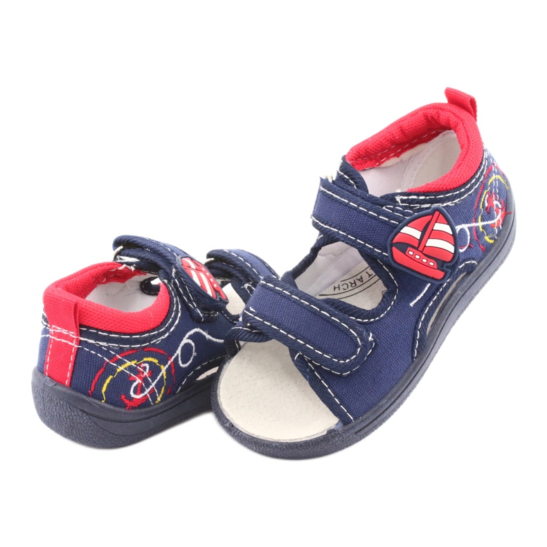 American Club navy blue children's sandals TEN36 red 4 American Club navy blue children's sandals TEN36 red 4