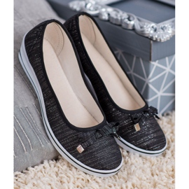 SHELOVET Wedge Ballerina black 2