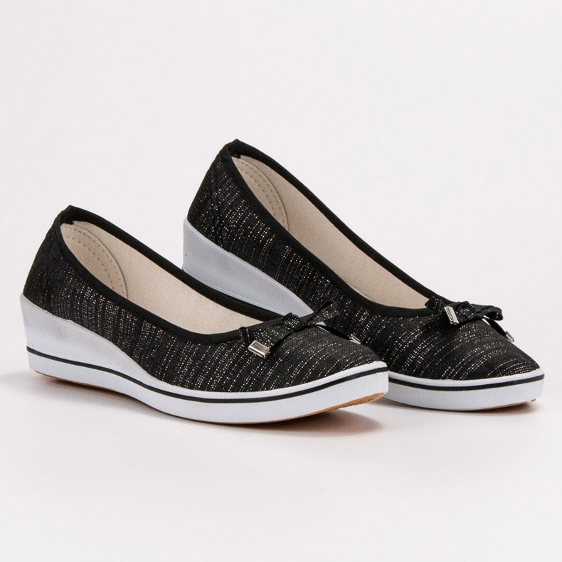 SHELOVET Wedge Ballerina black 1