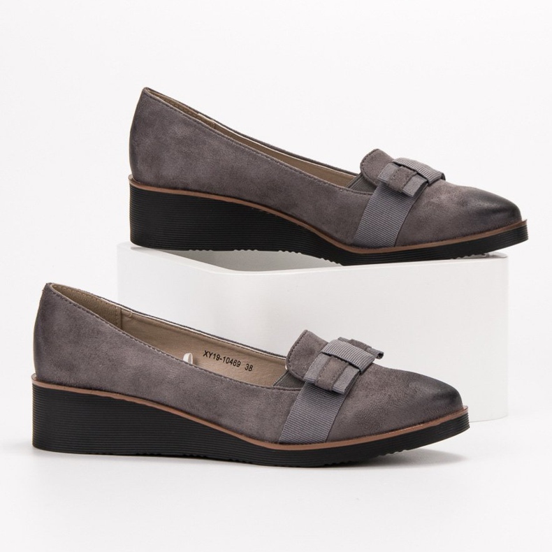 Pumps With A Bow VINCEZA grey 1