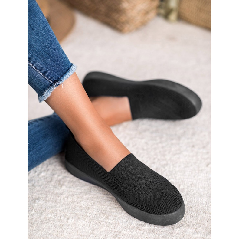 SHELOVET Textile Slipons black 2