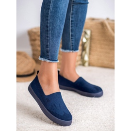 SHELOVET Textile Slipons blue 1
