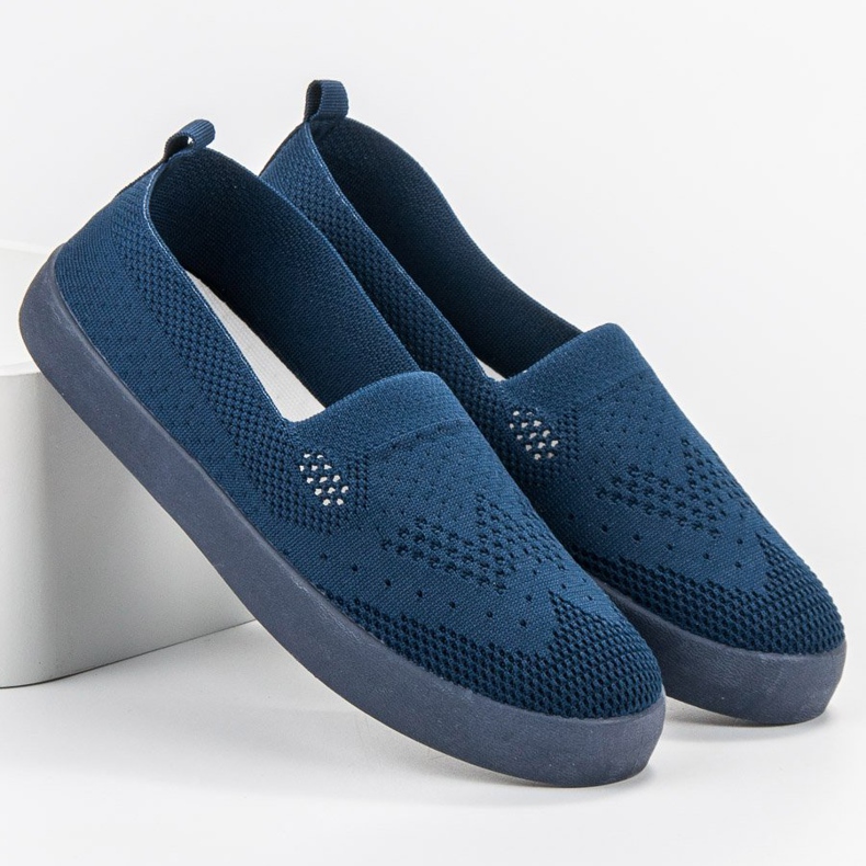 SHELOVET Textile Slipons blue 2