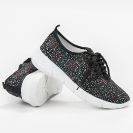 Bona Sport Shoes With Polka Dots black 1
