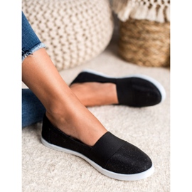 SHELOVET Slip-on Sneakers With Glitter black 2 SHELOVET Slip-on Sneakers With Glitter black 2