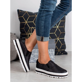 SHELOVET Light Slipons On The Platform black 1