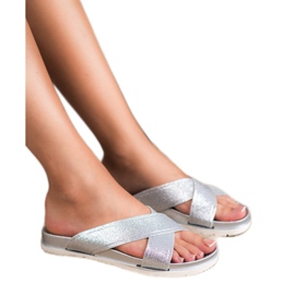 Emaks Silver Slippers With Glitter grey 1