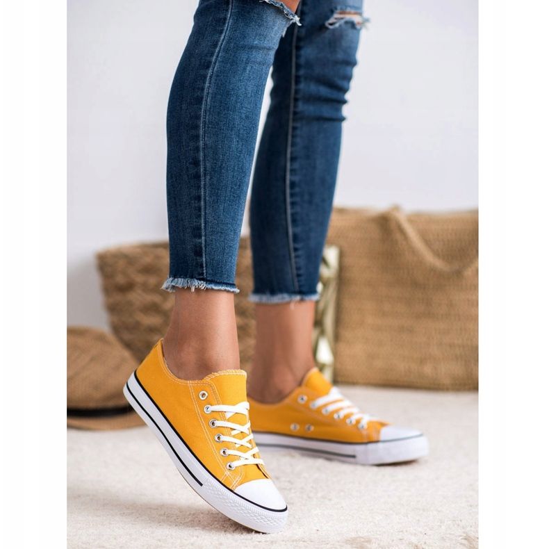 SHELOVET Mustard Sneakers yellow 1 SHELOVET Mustard Sneakers yellow 1