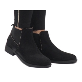 Sergio Todzi Black suede boots with an elastic love L1213 2