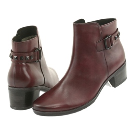 Women's boots Caprice 25433 burgundy red 4