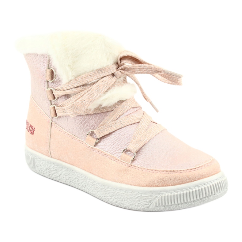 Powder pink boots Big Star 374080 yellow 1
