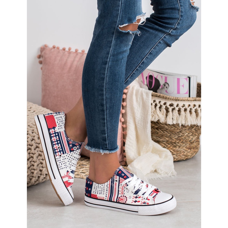 SHELOVET Sneakers With Pattern multicolored 2