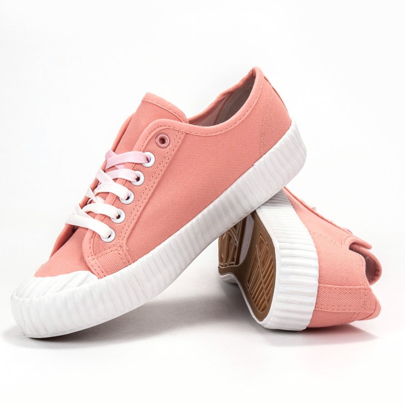 SHELOVET Salmon Sneakers orange multicolored 1