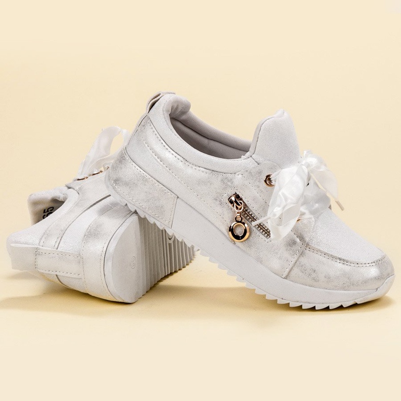 SHELOVET Brocade shoes white 1 SHELOVET Brocade shoes white 1