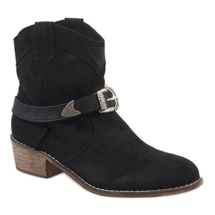 Black BS-6821 cowboy boots 1