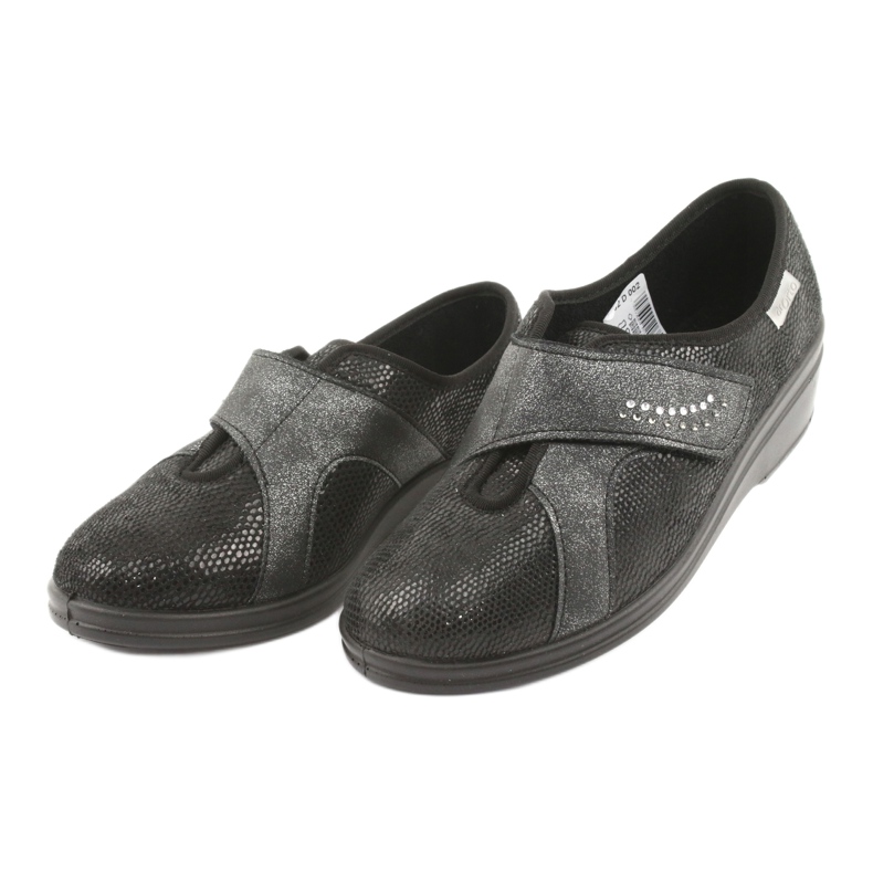 Befado women's shoes pu 032D002 black grey 3
