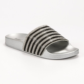 SHELOVET Rubber Slippers black grey 2 SHELOVET Rubber Slippers black grey 2