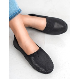 Filippo Black Leather Slip Sneakers 1