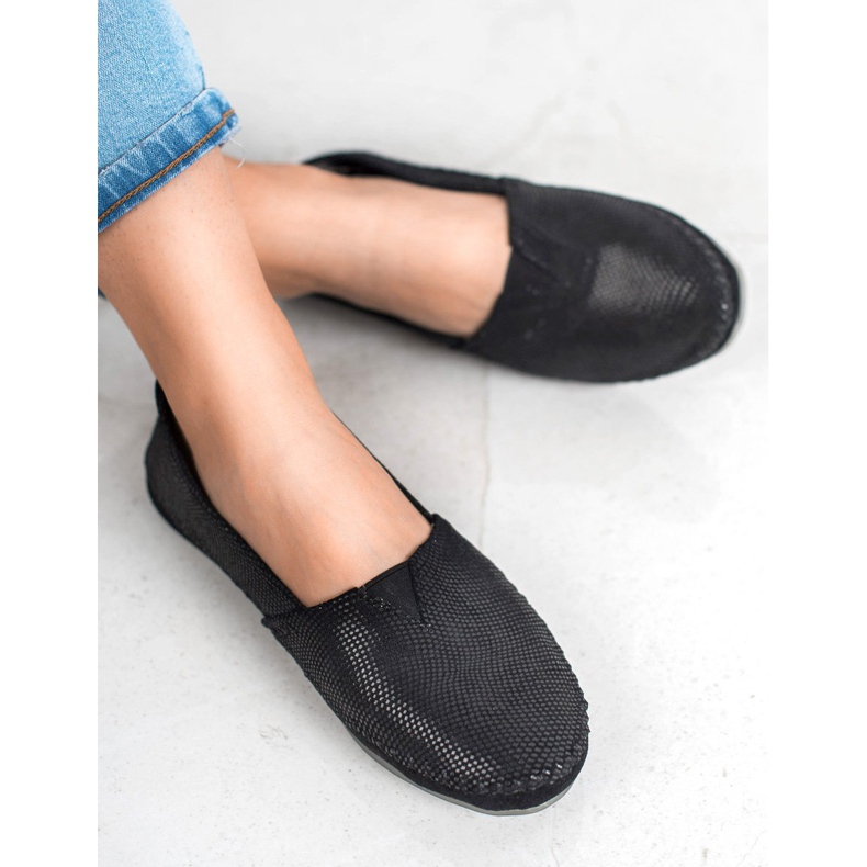 Filippo Black Leather Slip Sneakers 1