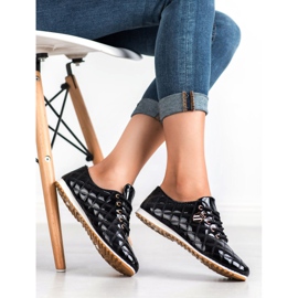 Camo Lacquered brogues black 2