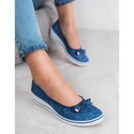 SHELOVET Wedge Ballerina blue 1 SHELOVET Wedge Ballerina blue 1