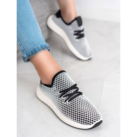 SHELOVET Fashionable Slip-On Shoes white black 1 SHELOVET Fashionable Slip-On Shoes white black 1