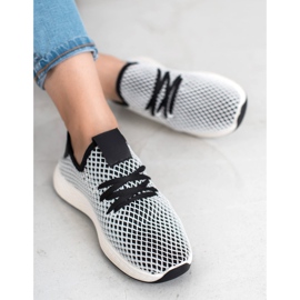 SHELOVET Fashionable Slip-On Shoes white black 2 SHELOVET Fashionable Slip-On Shoes white black 2