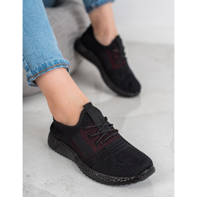 SHELOVET Openwork Sport Shoes black 1