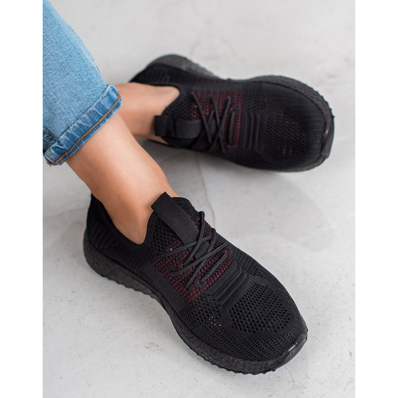 SHELOVET Openwork Sport Shoes black 2