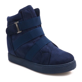 Sneakers With Elastics XY-297 Navy Blue 1