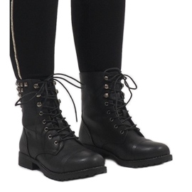 SDS Black lace-up ankle boots S170 1 SDS Black lace-up ankle boots S170 1