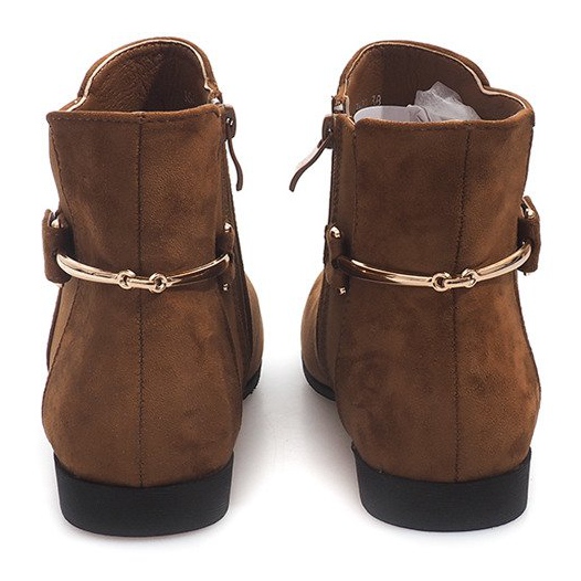 Suede boots with elastic 3670 Camel brown 1