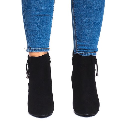 Suede Booties On A Bar 66-98 Black 2