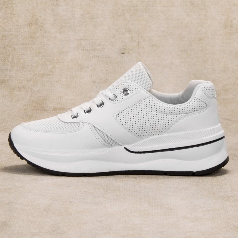 SHELOVET Lace-up Sports Shoes white 1 SHELOVET Lace-up Sports Shoes white 1
