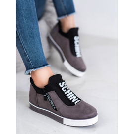 SHELOVET Fashionable women's shoes black grey 2