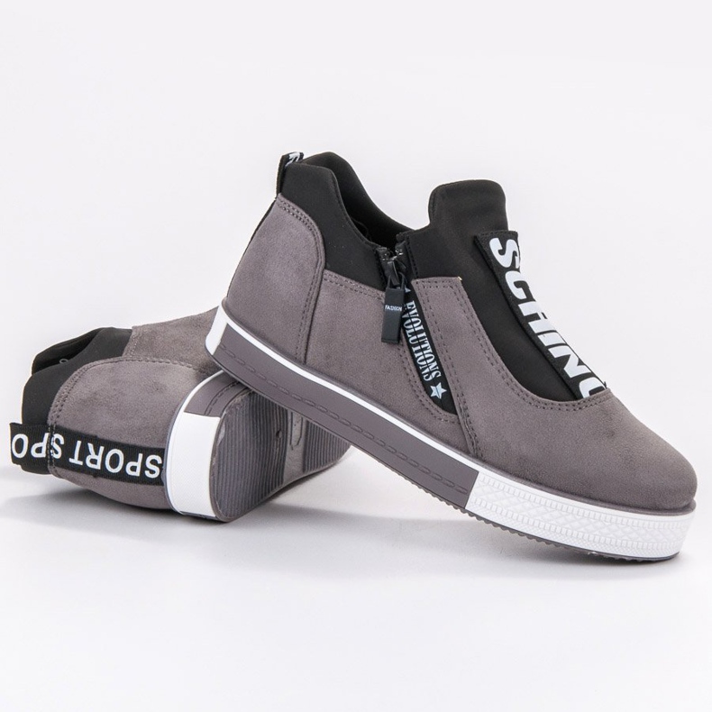 SHELOVET Fashionable women's shoes black grey 1