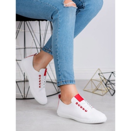 Jumex Eco Leather Sneakers white red 1