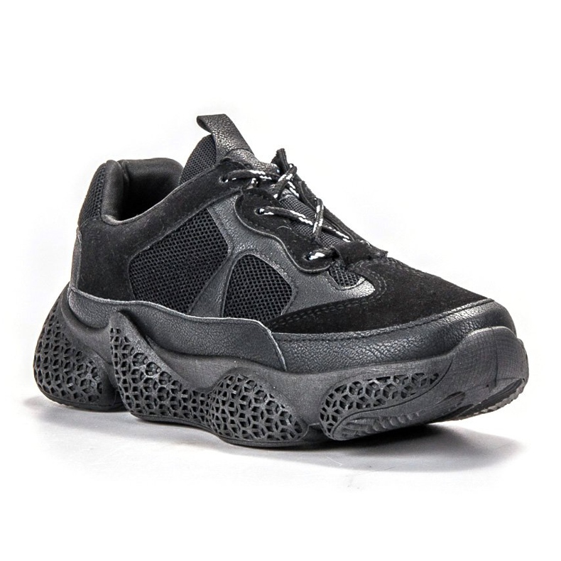 SHELOVET Fashionable Black Sneakers 1